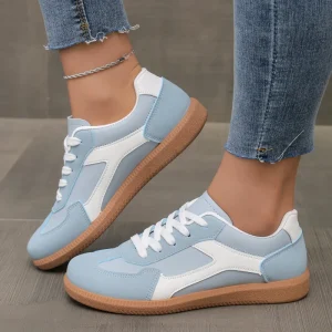 Women’s Lace Sneakers Soft Soled Non Slip Cushioning Comfortable Breathable Casual Lightweight Spring Sports Shoes