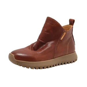 Women’s Lace Up Casual Waterproof Flat Heel Soft Ankle Boots with Rubber Outsole