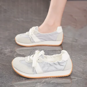 Women’s Lace up Running Shoes Summer Trendy Mesh Upper EVA Midsole Casual Sneakers