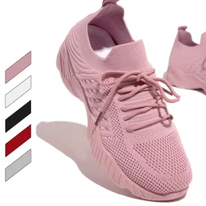 Women’s Lace up Sneakers Casual Sport Gym Running Shoes Mesh Breathable Luxury Spring Autumn Anti Slip
