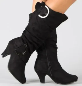 Women’s Large Size Casual Calf Boots Fashionable Women Booties
