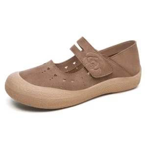Women’s Large Size Casual Flat Shoes Anti Slip Design with Easy Open Close Fashionable Fabric Upper Material Classic Style