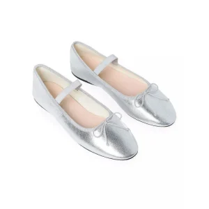 Women’s Large Size Half Slip On Ballet Style Dance Shoes Solid Color Soft Widened Flats Leather Shoes for Women