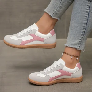 Women’s Large Size Lace-Up Running Sneakers for Spring Autumn Winter Sport Shoes