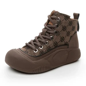 Women’s Large Size New Autumn Winter Ankle Boots Comfortable Casual Velvet Thick Bottom High Height Short Style for Ladies Girls