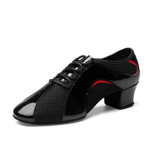 Women’s Latin Dance Practice Shoes Closed Toe Ballroom Dance Teaching Shoes