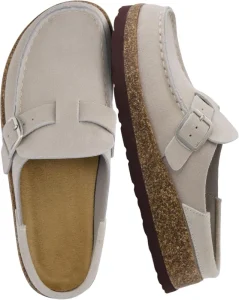 Women’s Leather Cork Mules Closed Toe Slip On Shoes Soft Insole Arch Support Vintage All Match Sandals