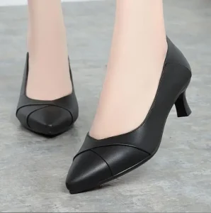 Women’s Leather High Heel Fashion Dress Pointed Toe Office Shoes Pumps