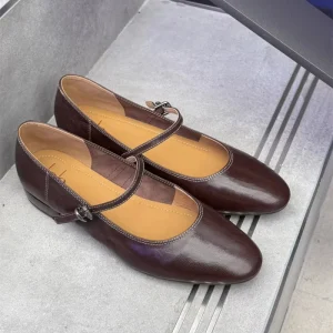 Women’s Leather Mary Jane Dress Shoes Square Heel Anti Slip Comfort Height Increasing Office Casual Hard Wearing Fashionable