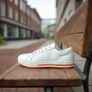 Women’s Leisure Flats Skate Board Walk Shoes White Lightweight Lace-Up with Round Toe Fashion Trend Shoes