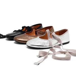 Women’s Light Weight Barefoot Hard-Wearing Metallic Mary Jane Flats for Spring Summer