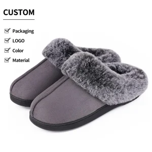 Women’s Light Weight Faux Fur Memory Foam Fluffy Soft Warm Anti-Skid TPR Outsole Cozy Plush Indoor/Outdoor for All Seasons