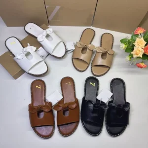 Women’s Light Weight Outdoor Open Toe Flat Slide Sandals & Mules with PU Upper for Spring Autumn Summer