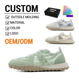 Women’s Lightweight Breathable Anti Slip Lace Up Running Sneakers Casual Walking Shoes Fashion Trend for Summer Spring