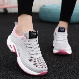 Women’s Lightweight Breathable Black Wedge Sport Sneakers Hollow Design Casual Walking Athletic Shoes Non-Slip for Summer Spring