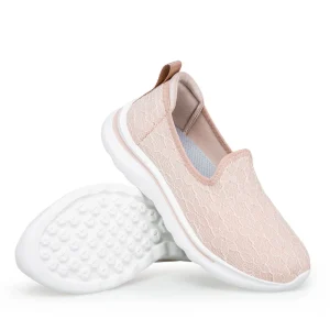 Women’s Lightweight Breathable Knitting Fabric Flats Shoes for Summer Spring Walking