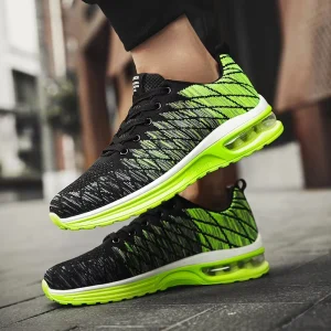 Women’s Lightweight Breathable Lighted Evergreen Cushioning Running Walking Gym Air Shoes Casual Sports Fashion Sneakers