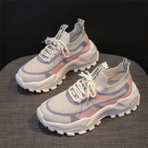 Women’s Lightweight Casual Sneakers Breathable Fitness Walking Shoes for Students Comfortable Cushioning Spring Autumn