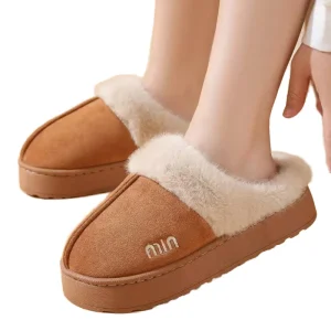Women’s Lightweight Cloud Soft EVA Slippers Toe Fur Home Wear Spring Winter Warm Plush Indoor Style Slippers