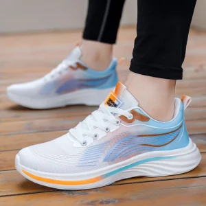 Women’s Lightweight Durable Spring Autumn Running Shoes Fashion Casual Flat Sneakers White