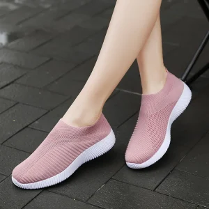 Women’s Lightweight Elastic Knitting Baskets for Summer Simple Design Casual Sneakers for Running for Summer Sports