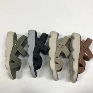 Women’s Lightweight Open Toe Ankle Strap Platform Wedge Summer Slip On Sandals Breathable Anti Slip Soft Outdoor Casual Fashion