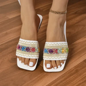 Women’s Lightweight PU Upper Mules with Rubber Soles PVC Lining Outdoor Fashion Trend for Spring Summer Autumn Seasons