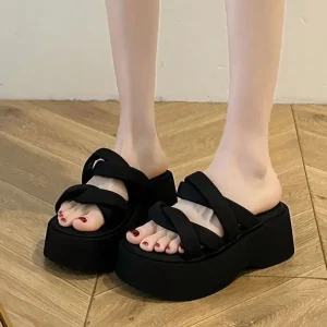 Women’s Lightweight Platform Wedge Heel Spring Summer Slip On Single Shoe Fashion Trend Design