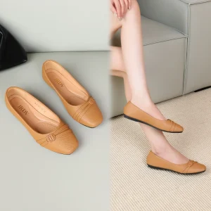 Women’s Lightweight Pointed Toe Flats Autumn Casual Flat Shoes PU Insole Comfortable Breathable Ballet Style