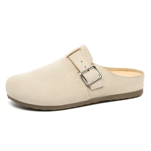 Women’s Lightweight Slip On Mule Dress Shoes Anti Slip and Breathable for Outdoor Walking Soft Fabric Upper Material