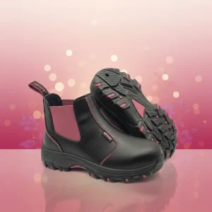 Women’s Lightweight Steel Toe Safety Shoes Genuine Leather Work Boots Industrial Construction Anti Impact Breathable Sneakers