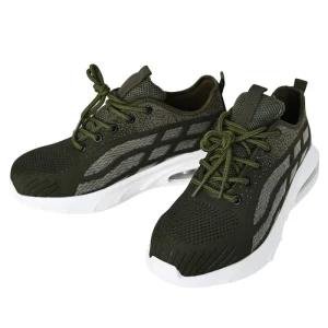 Women’s Low Cut Mining Safety Shoes Fly Knit Upper Midsole Anti Smashing Steel Toe Work Summer Shoes