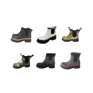 Women’s Low Cut Multi Barrel Rain Boots Custom Warm Non Slip Comfortable Rubber Shoes YW 1300 Series All Seasons