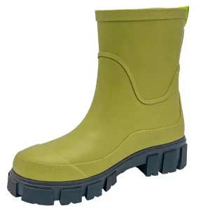Women’s Low Heel Mid-Tube Non-Slip Waterproof Wear-Resistant Rubber Rain Boots for Adults Outdoor Fashion New All Seasons