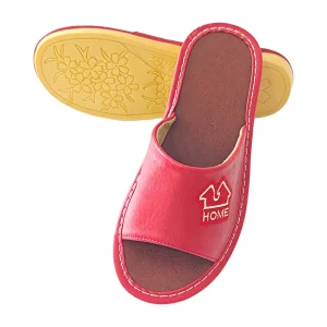 Women’s Luxury Embroidered Open Toe House Slipper Cushioning Anti Slip TPR Breathable Red Spring Summer Autumn Waterproof