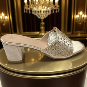 Women’s Luxury Fashion Heeled Sandals Handmade Chic Versatile Dressy Casual High Heels Shoes Summer Party Mules Pumps
