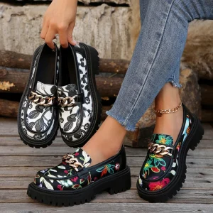 Women’s Luxury Shoes Autumn Casual Flat Loafers Lightweight PU Upper Mary Jane Glossy Comfortable Slip On Mules Club