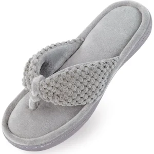 Women’s Memory Foam Cotton Fabric Indoor All Seasons Flip Flop