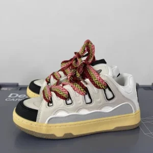Women’s & Men’s Genuine Leather Comfort Lace-Up Sneakers with Cushioning for Autumn Winter Walking and Style