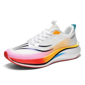 Women’s Men’s Road Running Shoes Jogger Jogging Sneakers Track Trail Running Shoes Lace up Running Minimal Canvas Air Mesh