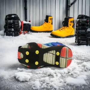 Women’s Men’s Universal Anti Skid Spike Shoes Comfortable Lightweight Durable Rubber Breathable Design for Snow & Outdoor Use