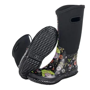 Women’s Mixed Colors Fashion Waterproof Rain Boots Ladies Rubber Boot for Summer Winter and Autumn Use
