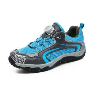 Women’s Mountaineering Shoes Button Outdoor Hiking Trekking Backpacking Boots Trail Cross Country Running Low top Air Mesh Sport