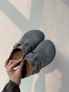 Women’s Mule Sandals with Ergonomic Cork Midsole Open Toe Slip-On Summer Comfort Shoes for Casual Daily Wear