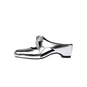 Women’s Mule Shoes Slip On Genuine Leather Square Toe Arch Support Vintage Fashion Designer