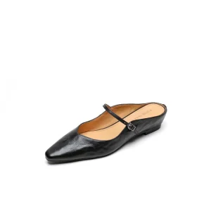 Women’s Mule Shoes Wedge Flats Genuine Leather Anti-Slip Breathable Hard-Wearing Korean Style All Seasons Fashion Trend
