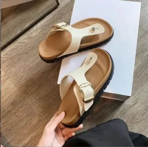 Women’s New Arrival Thick Sole Flip-Flops Quick-Drying Toe Slippers Fashion Seaside Beach Casual Flats Sandals Summer Outwear