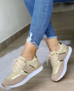 Women’s New Large Size Thick Bottom Color Match Leisure Low Casual Comfortable Sneakers