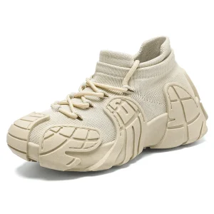 Women’s New Platform Fabric Casual Sport Running Shoes Lace Up Slip On Plus Size Fashion Trend Soft