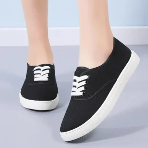 Women’s New Style Canvas Sneakers Thick Soled Cushioned Comfortable Breathable Soft Lightweight Autumn Summer